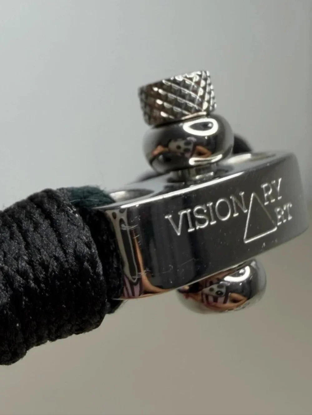 Black & Cream Braided Men's Bracelet